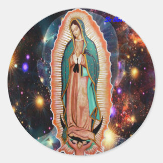 グアダルーペ大学のカスタマイズ可能なVirgen De Guadalupe ラウンドシール