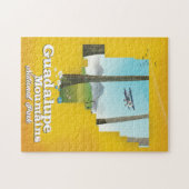 グアダルーペ山岳国立公園、テキサス州の地図。 ジグソーパズル (横)