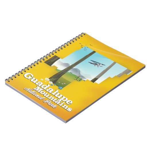 グアダルーペ山岳国立公園、テキサス州の地図。 ノートブック (左側)