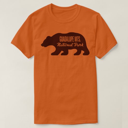 グアダルーペ山脈国立公園 クマ ブラウン Tシャツ (デザイン正面)