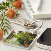 グアダルーペ川グルエンのテキサス州水彩画 キーホルダー (正面右)