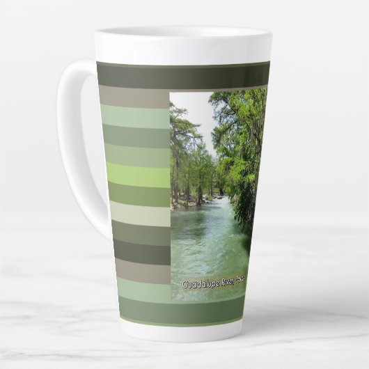 グアダルーペ川グルエン,テキサス州ツートーンコーヒーM カフェラテマグ (左アングル)