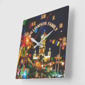 グアダルーペ教会の私達の女性PV-190130家族 スクエア壁時計 (傾斜)