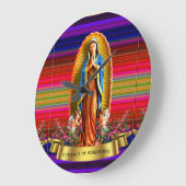 グアダルーペ水彩時計の我々の女性 ラージ壁時計 (傾斜)