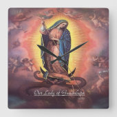 グアダルーペ牧師12 スクエア壁時計 (正面)