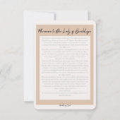 グアダルーペ祈りの言葉カード サンキューカード (裏面)