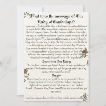 グアダルーペ祈りの言葉カード