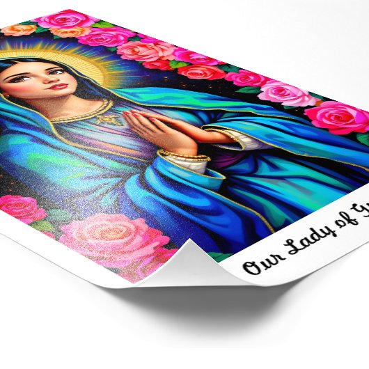 グアダルーペ色の我々の女鮮やか性 フォトプリント            (角)