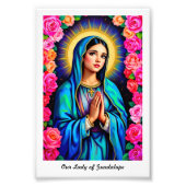 グアダルーペ色の我々の女鮮やか性 フォトプリント            (正面)