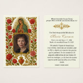 グアダルーペ葬儀スペインの祈りの言葉 (正面&裏面)