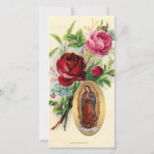 グアダルーペ葬儀ヴァージンメアリーコンドルネスペインのンス サンキューカード (裏面)