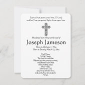 グアダルーペ葬儀記念の聖札の私たちの女性 (裏面)