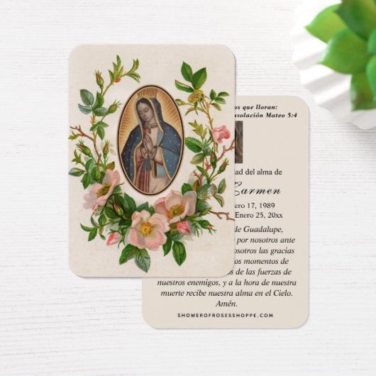 グアダルーペ葬式スペインの聖祈りの言葉 (デスク)