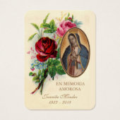 グアダルーペ葬式スペインの聖祈りの言葉 (正面)