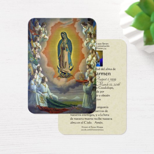 グアダルーペ葬式スペインの聖祈りの言葉 (デスク)