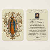 グアダルーペ葬式スペインの聖祈りの言葉 (正面&裏面)