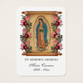 グアダルーペ葬式スペインの聖祈りの言葉 (正面)