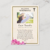 グアダルーペ記念祈りの言葉カード プレイスカード (裏面)