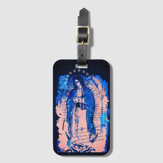 グアダルーペ・コラージュの我々の女性 ラゲッジタグ (正面縦)