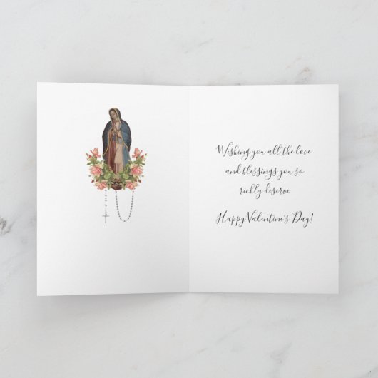 グアダルーペ | バレンタインデー | 宗教カトリック教徒 カード (内部)