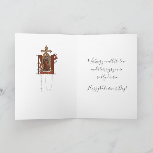 グアダルーペ | バレンタインデー | 宗教カトリック教徒 カード (内部)