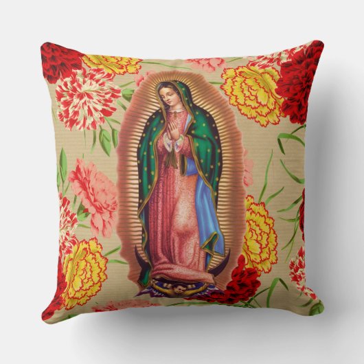 グアダルーペ・メキシコヴァージンの聖人 クッション (裏面)