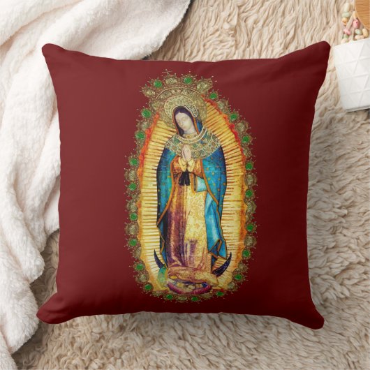 グアダルーペ・メキシコヴァージン・メアリアステカー クッション (ブランケット)