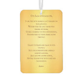 グアダルーペ・メキシコ祈りの言葉 カーエアーフレッシュナー (裏面)