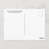 グアダルーペ・ロックの我々の女絵を描性，アルバカーキ ポストカード (裏面)