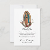 グアダルーペ・ローマカトリック葬儀の私達の女性 サンキューカード (正面)