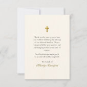 グアダルーペ・ローマカトリック記念聖母 サンキューカード (裏面)