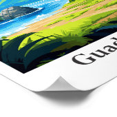 グアダローペナショナルパークトラベルイラストレーション ポスター (角)