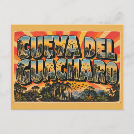グアチャロの洞窟 鳥 雲霧林 アート ポストカード