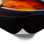 グアッシュアーカラフルトチェロポスタープリント ポスター (角)