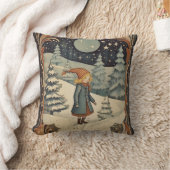 グアッシュヴィンテージレトロクリスマス クッション (ブランケット)