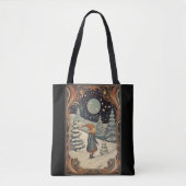 グアッシュヴィンテージレトロクリスマス トートバッグ (正面)