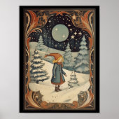 グアッシュヴィンテージレトロクリスマス ポスター (正面)