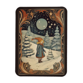 グアッシュヴィンテージレトロクリスマス マグネット