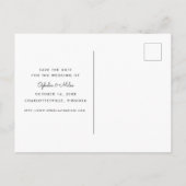 グアッシュ紅葉オン黒日付を保存 案内ポストカード (裏面)