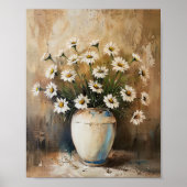 グアッシュ鮮やかデイジーメドウアートプリント ポスター (正面)