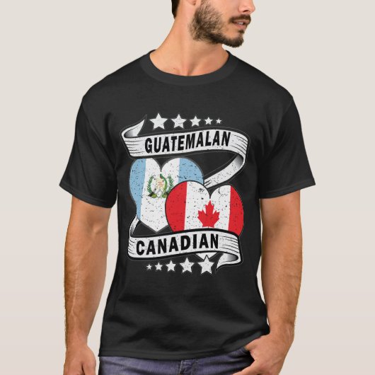 グアテマラおよびカナダ国旗 Tシャツ (正面)