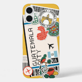 グアテマラからペレイラへの旅スタンプスマホケース iPhone 16 PLUSケース