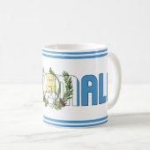 「グアテマラとシピン」愛国的なコーヒー コーヒーマグカップ (正面右)