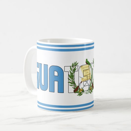 「グアテマラとシピン」愛国的なコーヒー コーヒーマグカップ (正面左)