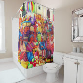 グアテマラのアートシャワーカーテン シャワーカーテン (インサイチュ)