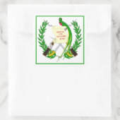 グアテマラのエンブレムスクエアのシール スクエアシール (バッグ)