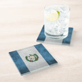 グアテマラのグランジな旗 ガラスコースター (アングル)