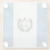 グアテマラのグランジな旗 ガラスコースター (裏面)