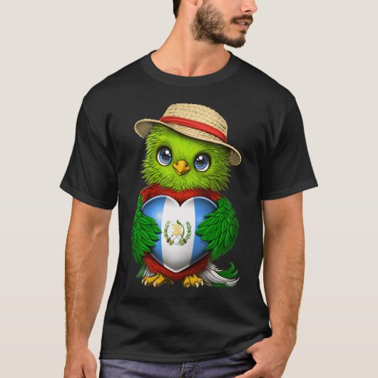 グアテマラのケツァール鳥 Tシャツ (正面)