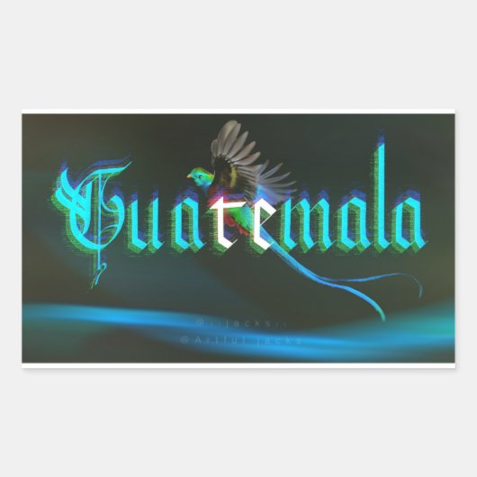 グアテマラのシール 長方形シール (正面)